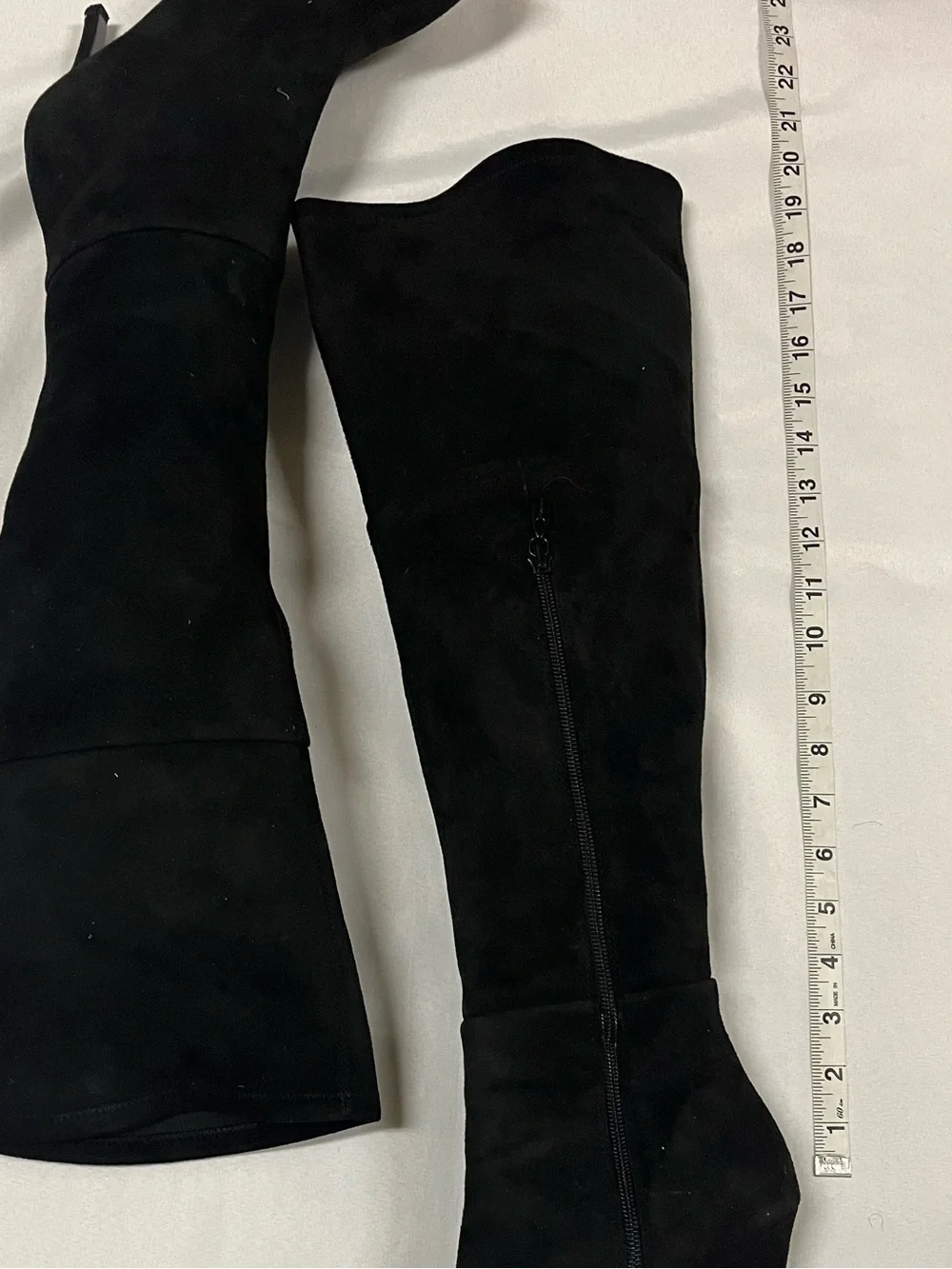 Tahari Ali Black Suede Over-the-Knee Boots - Elegant Women's Knee High Boot